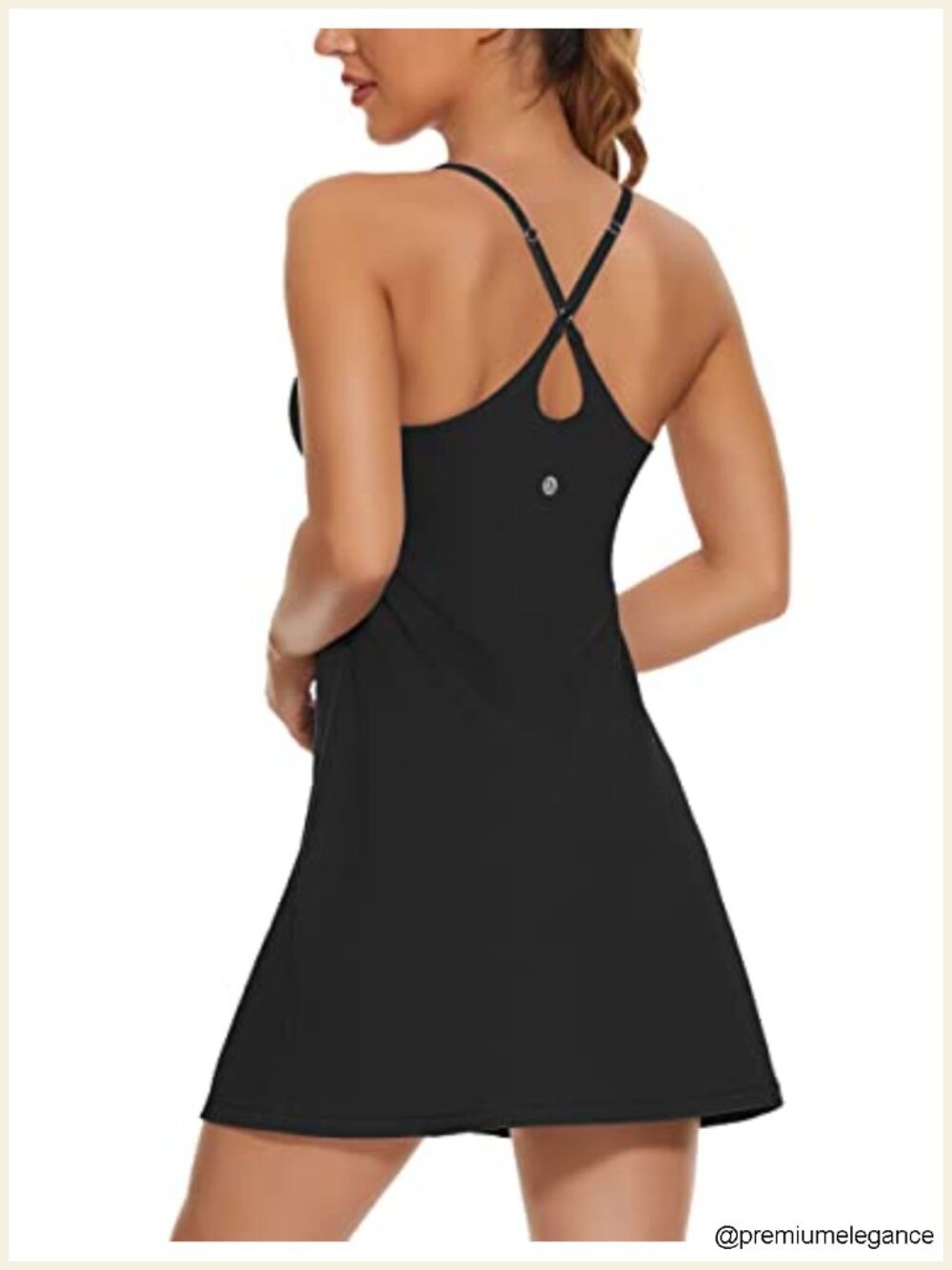 Women's 2-in-1 Tennis Dress with Built-in Bra, Shorts & Pockets, Athletic Dress